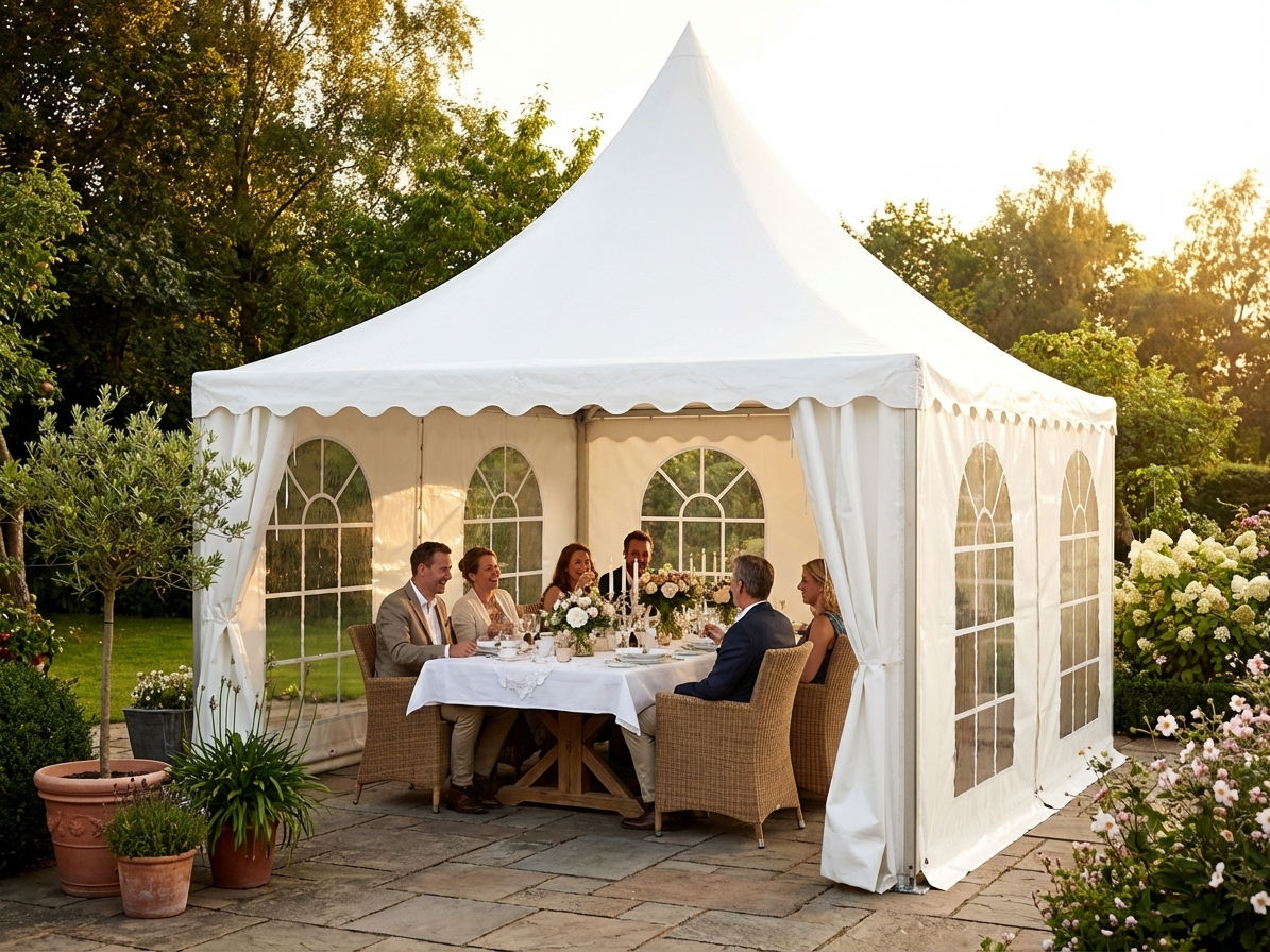 4x4m White Pagoda Tent for Event Use - product detail