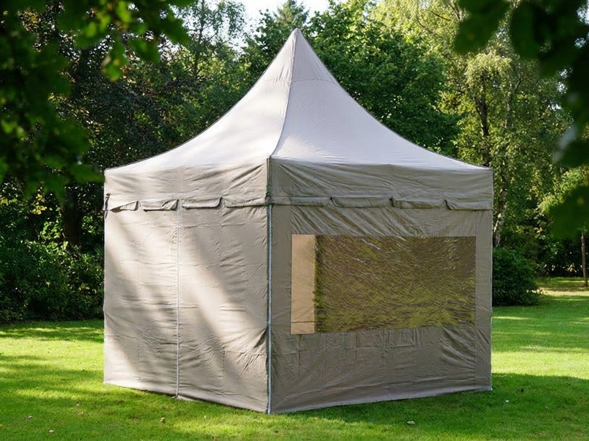 Pop Up Gazebo 3x3 m Latte with Aluminium Frame for Outdoor Use - product detail