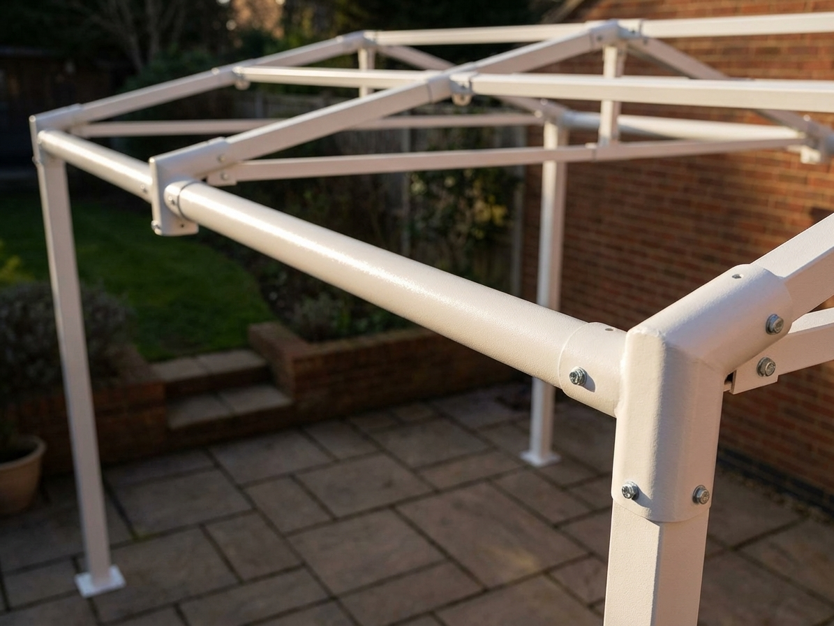 Galvanised Steel Collar Beam in Silver, 1.75m Length