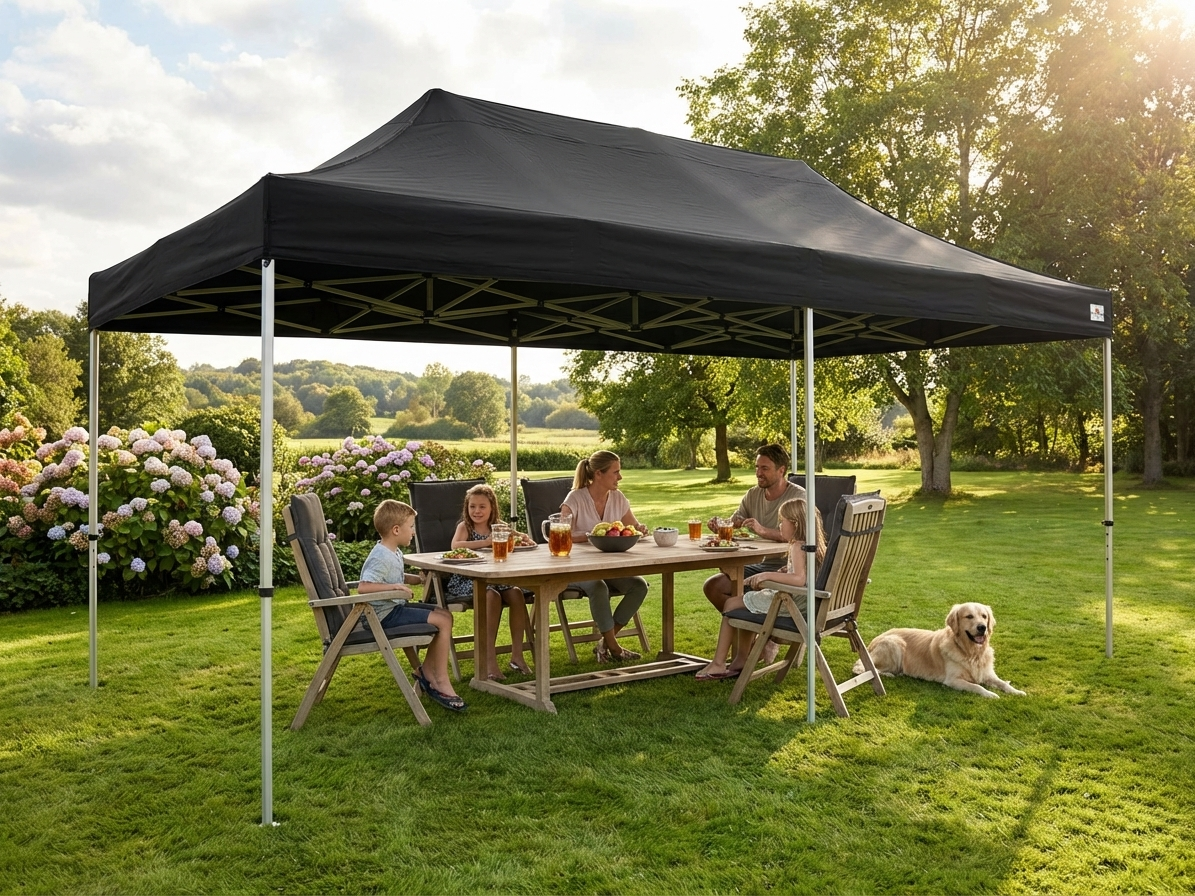 Black pop-up gazebo for outdoor events - view 3