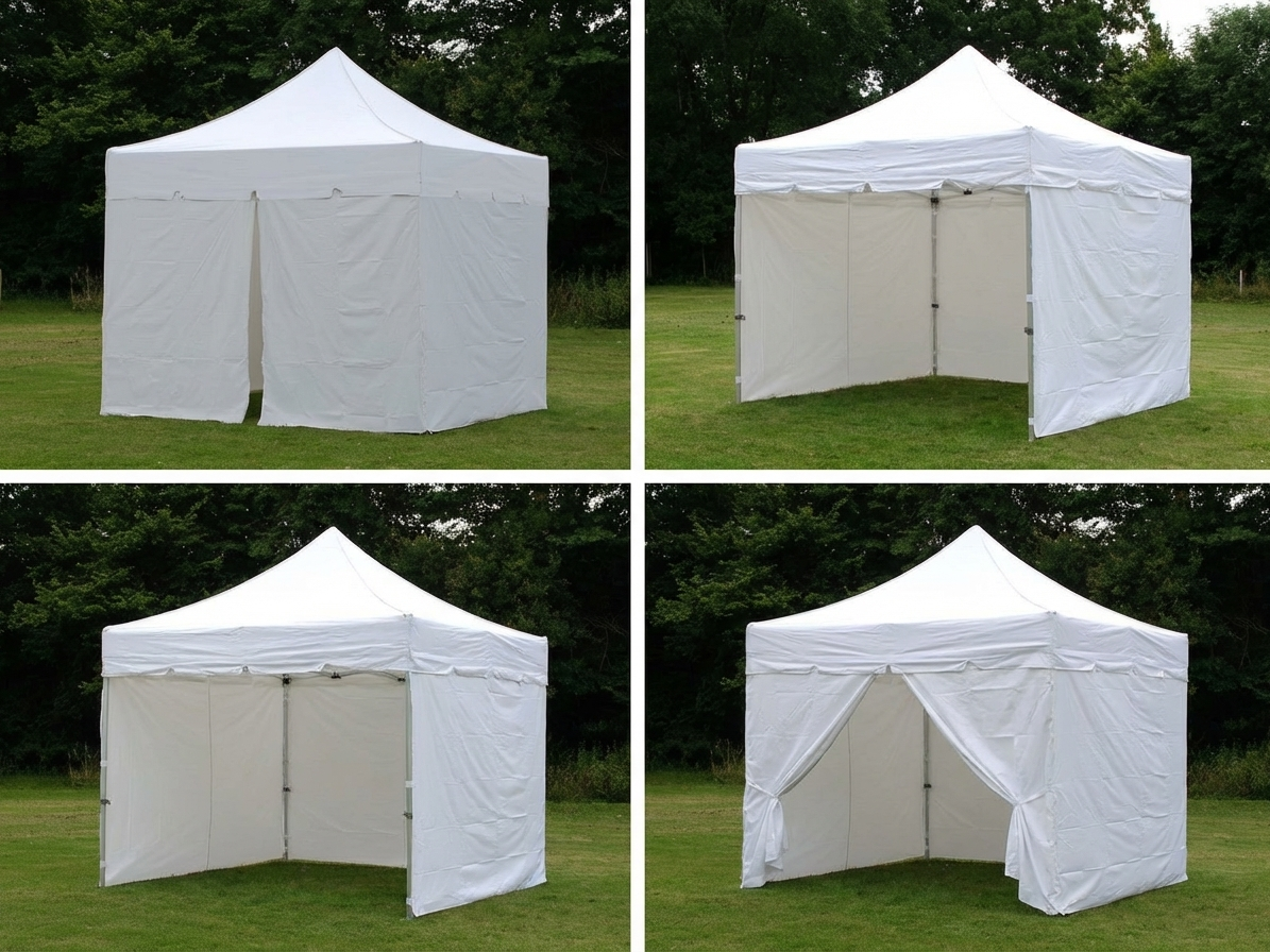 White pop-up gazebo with aluminium frame for outdoor events - product detail