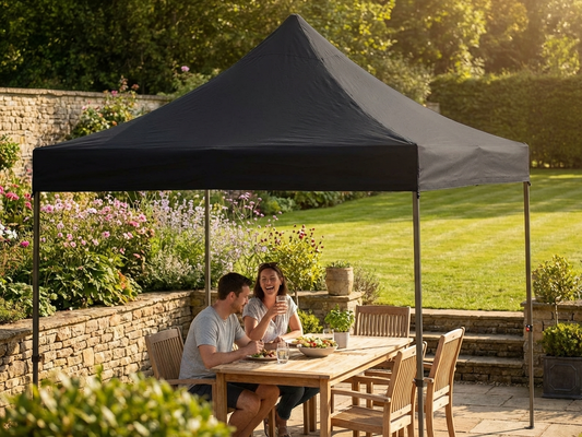Black gazebo roof cover 4x4m for outdoor events