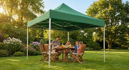 Pop up gazebo steel frame green outdoor events - view 3