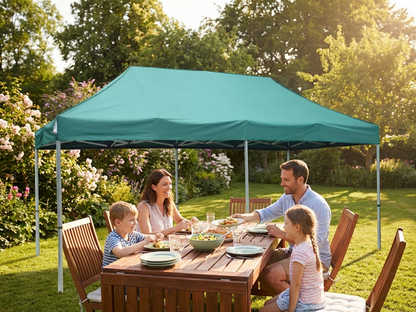 Pop up gazebo with aluminium frame in green for outdoor events