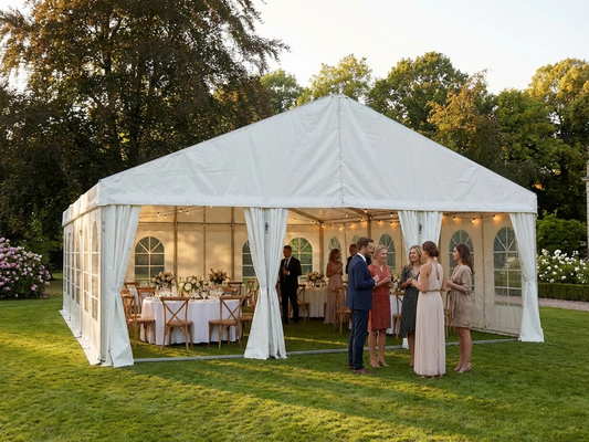 Professional Marquee 9x12m White PVC with Aluminium Frame