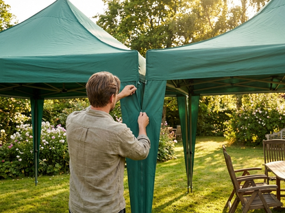 Green infill joint panels for gazebo, made from polyester with PVC backing - product detail