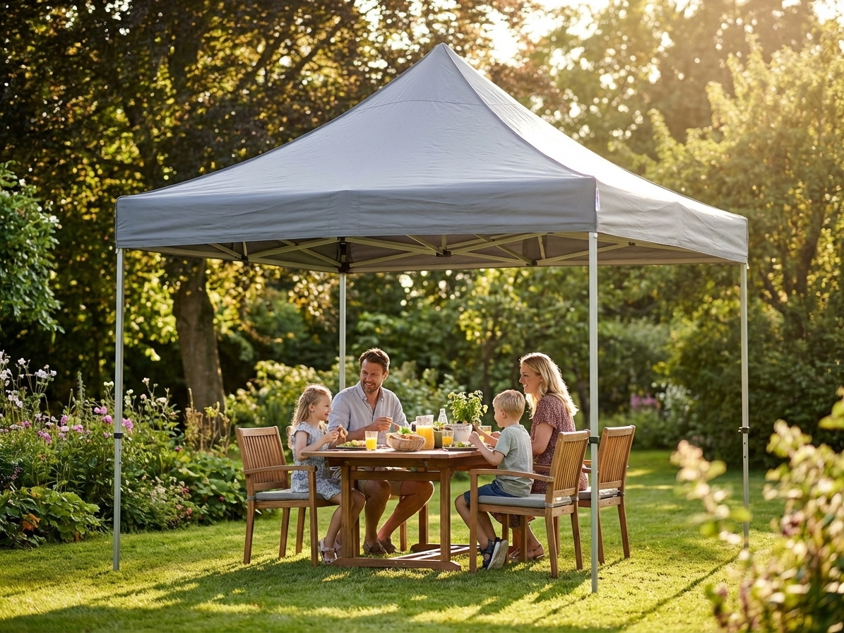 Pop up gazebo 4x4 m in grey with aluminium frame for outdoor events