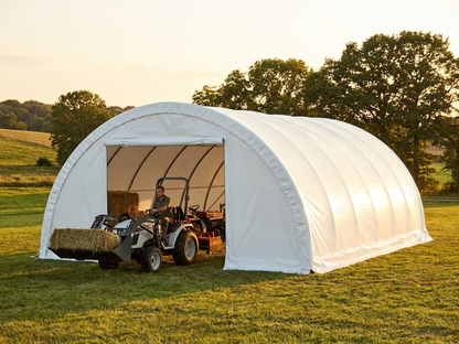 PVC Arched Storage Tent in White for Industrial Use - view 3