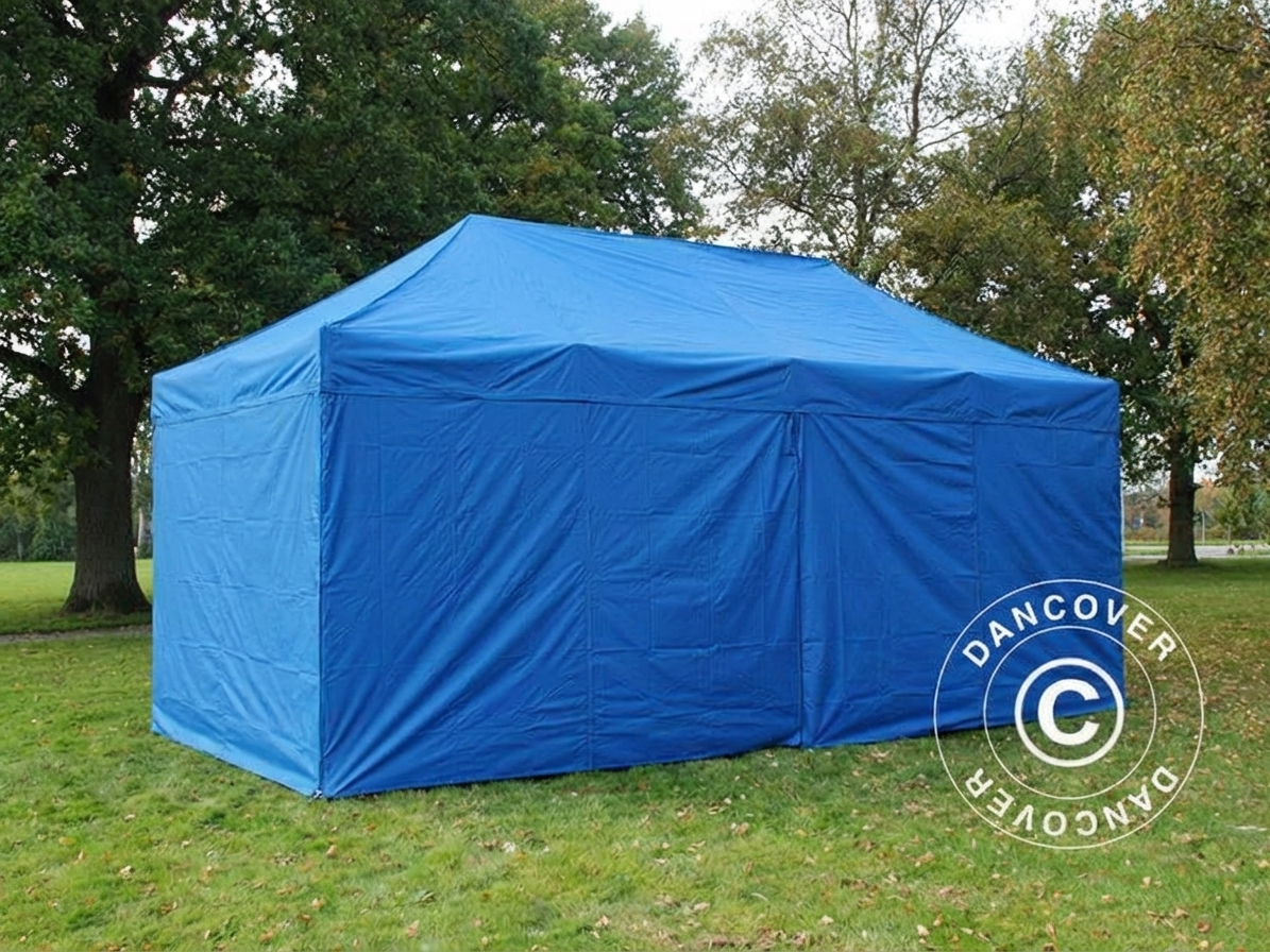 Blue pop-up gazebo with steel frame for outdoor events - product detail