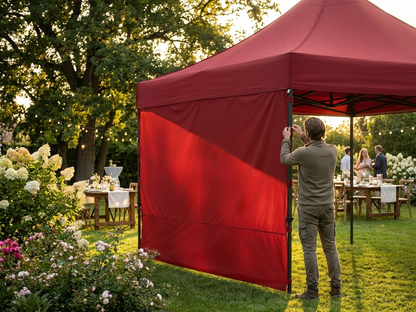 Red sidewall for FleXtents, 3m, polyester with PVC backing - view 3