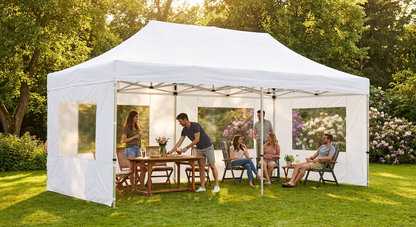 White pop up gazebo with aluminium frame for outdoor events - view 3