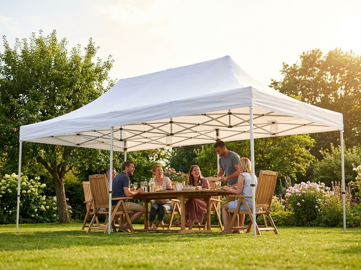 White 4x8m pop-up gazebo for outdoor events - view 3