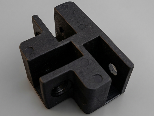 Black 3-way connector for scissor bar made from durable plastic