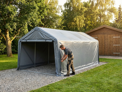 Grey PVC Roof Cover for Storage Shelter - view 3