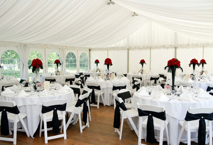 White polyester marquee lining for 6x6m marquee