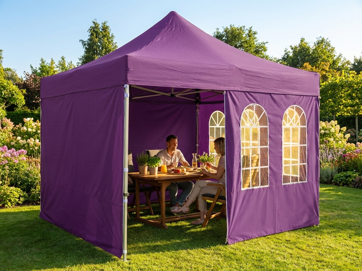 Purple gazebo sidewall kit 3x3m for outdoor use - product detail
