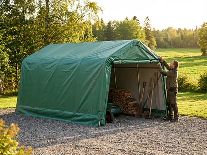 Green PVC Roof Cover for Storage Shelter 4x8 m