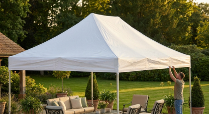 White PVC roof cover 6x2m for outdoor use