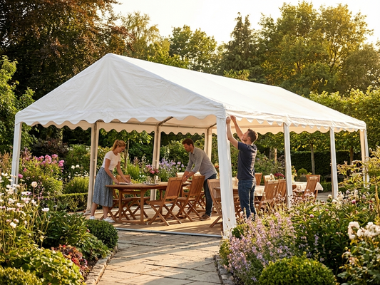 White PVC roof cover for marquee, 4x8 m size