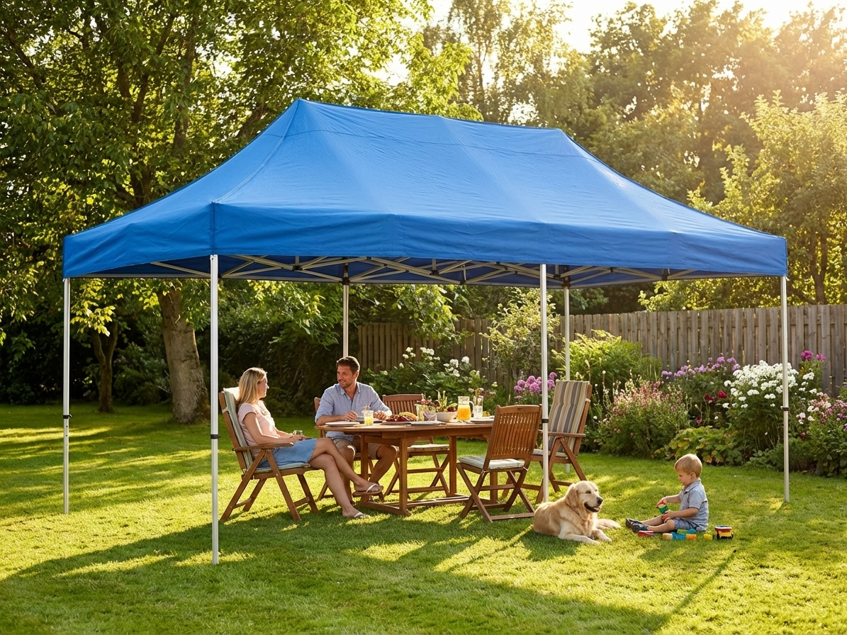 Blue pop up gazebo 3x6m with aluminium frame for outdoor events
