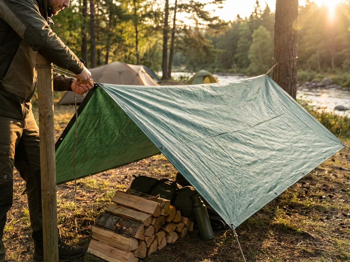 Green TPO tarpaulin 3.5x7 m for outdoor use - view 3