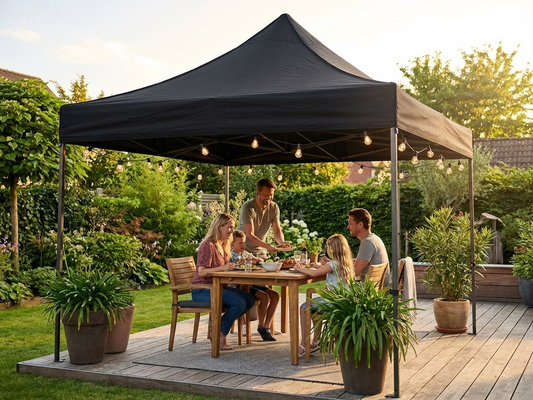 Black gazebo roof cover, flame retardant and waterproof