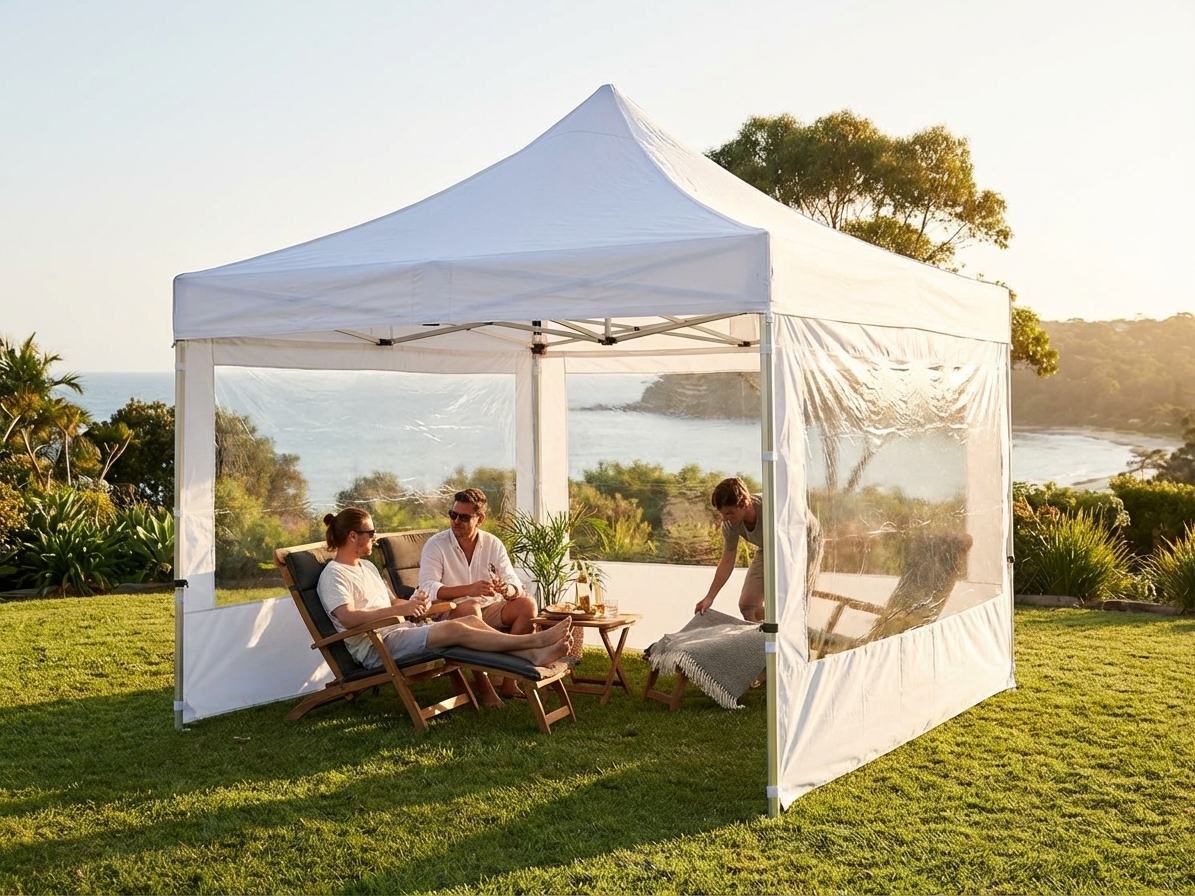 Transparent pop-up gazebo 4x4m with aluminium frame for outdoor events - view 3