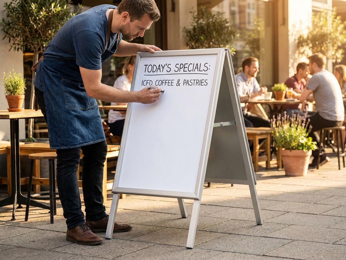 Aluminium A-Board with Steel Frame for Commercial Display - product detail