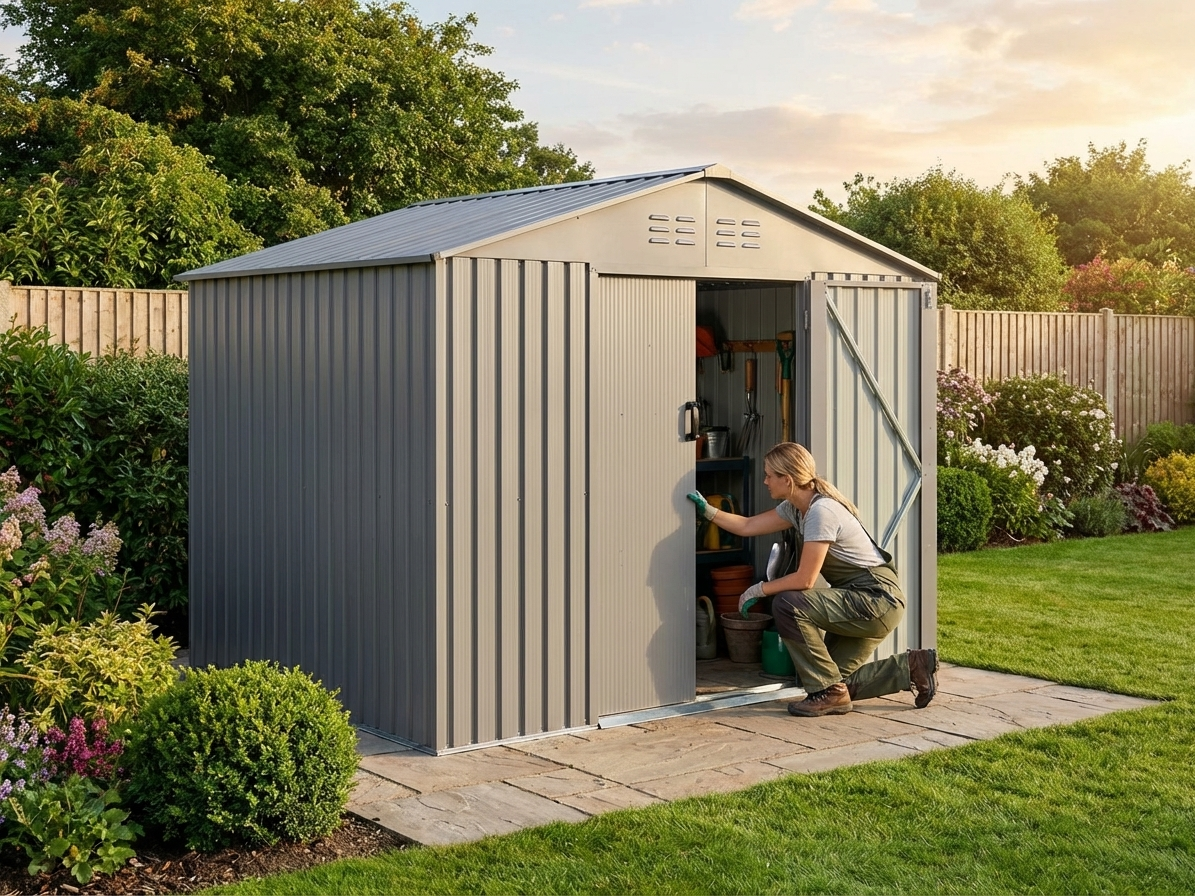 Aluminium Grey Garden Shed 2.77x1.91m for Outdoor Use - view 3