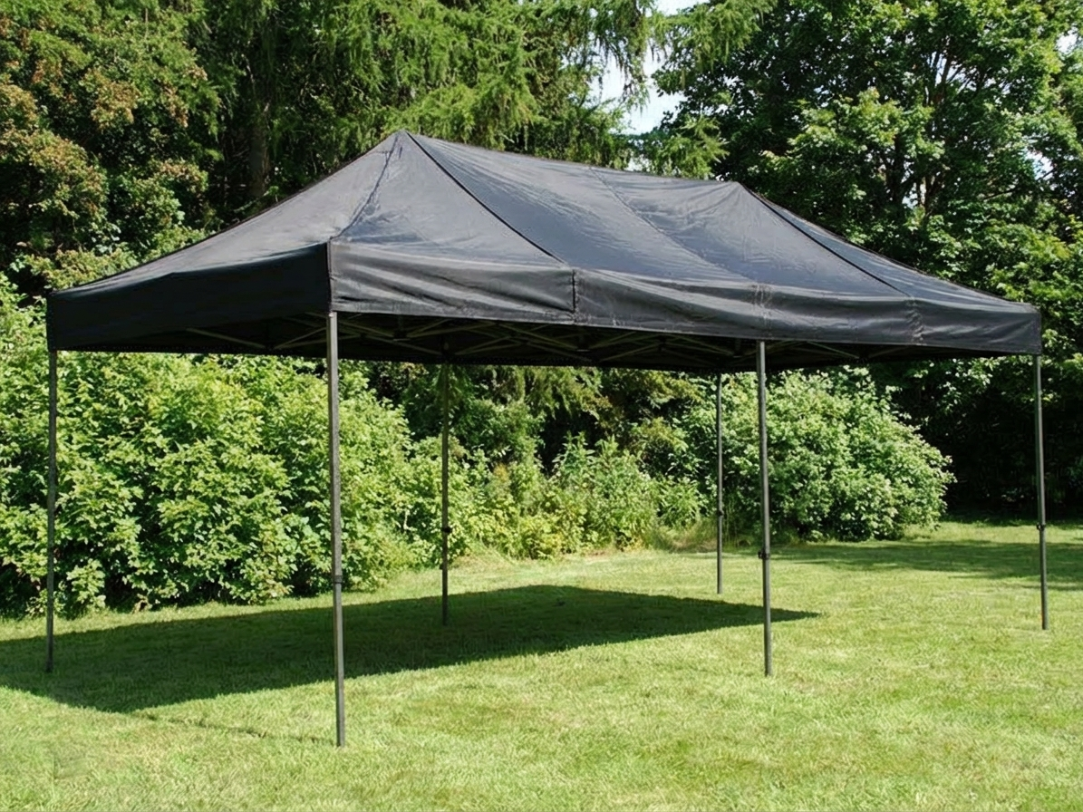 Pop Up Gazebo 3x6 m Black Steel Frame for Outdoor Events