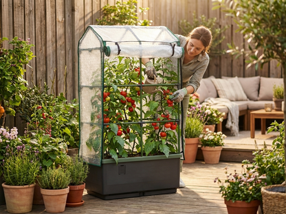 Self-watering planter box in anthracite, suitable for indoor and outdoor use - view 3