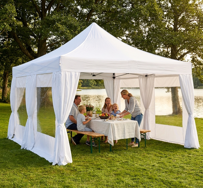 White Pop Up Gazebo 4x6 m with Aluminium Frame