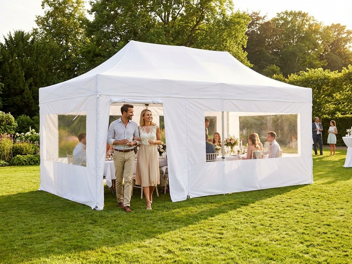 White pop up gazebo sidewall kit for outdoor events