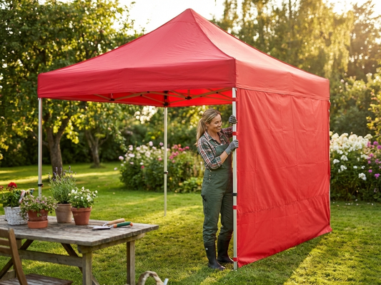 Printed FleXtents sidewall panel for event gazebos