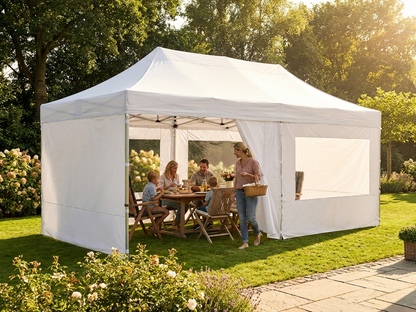 Gazebo Sidewall Kit in White, 3.5x7m, for Outdoor Events - view 3