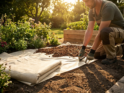 Geotextile landscape fabric in nature colour for gardens and landscaping - view 3