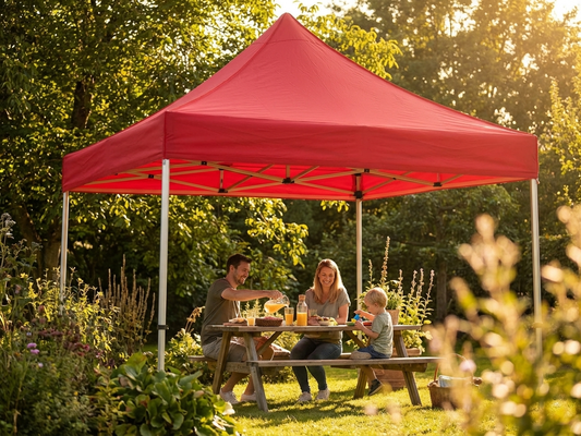 Red gazebo roof cover 3x4.5 metres for outdoor use