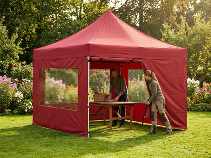 Red Gazebo Sidewall Kit 3x4.5m for Outdoor Use - view 3