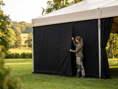 Black PVC endwall, 5m width, industrial use - product detail