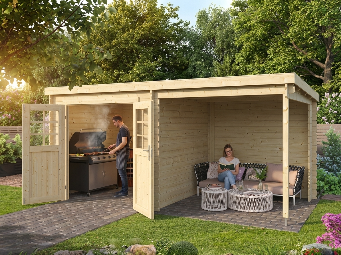 Wooden garden shed made of Nordic Spruce for outdoor storage - view 3