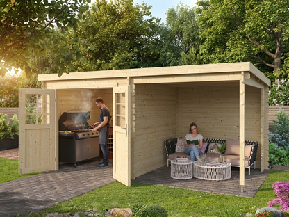 Wooden garden shed made of Nordic Spruce for outdoor storage - view 3
