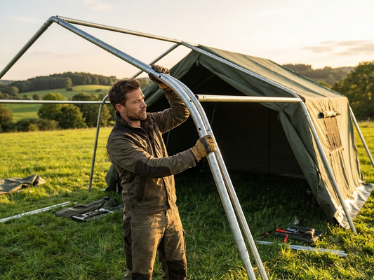 Corner Arch for Storage Tent, Silver Galvanised Steel