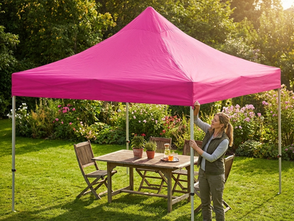 Pink gazebo roof cover for 3x3 metre structure - view 3