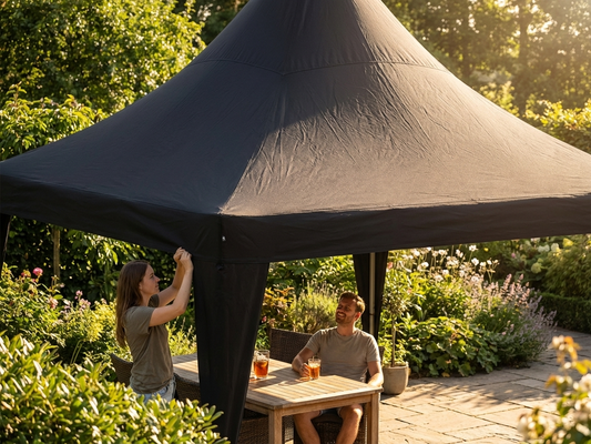 Pop Up Gazebo Roof Cover 3x6 m Black for Outdoor Events