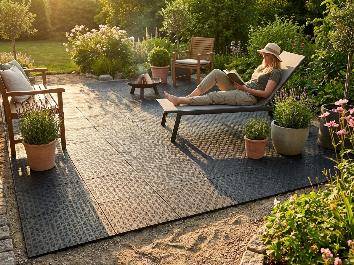 Anthracite Flooring PRO with Recycled PE Material - view 3
