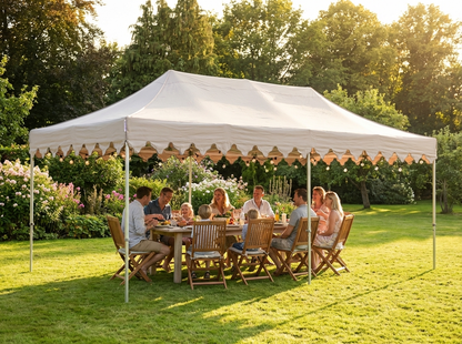 Pop up gazebo in latte colour with steel frame for outdoor events - product detail