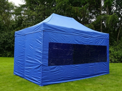 Blue pop-up gazebo with aluminium frame for outdoor events