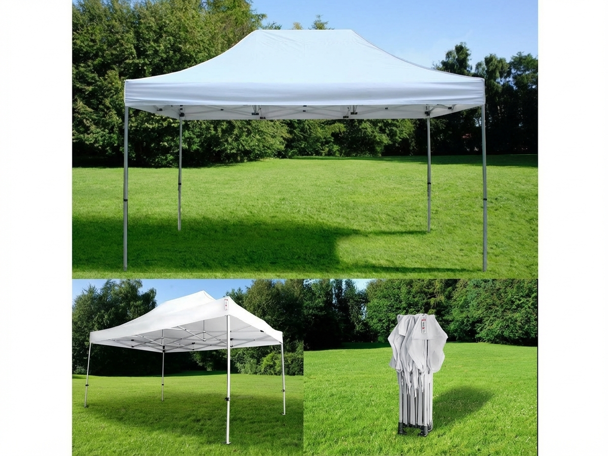 White pop up gazebo with aluminium frame for outdoor events - product detail