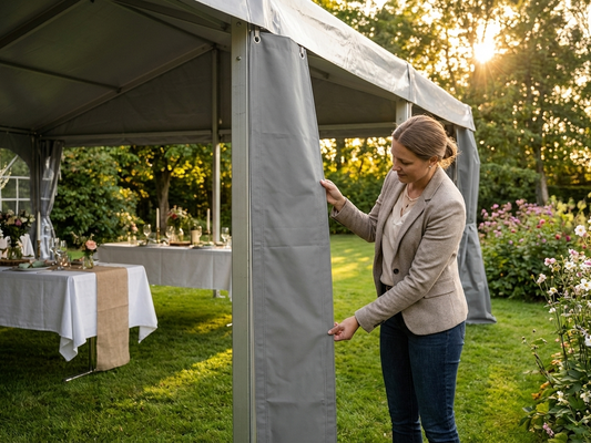 Grey PVC Marquee Leg Cover 2.3m for Event Tents