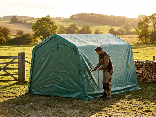 Green PVC roof cover for storage tent 2.4x3.6 m - product detail